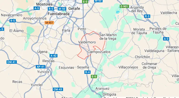 Mapa de Valdemoro